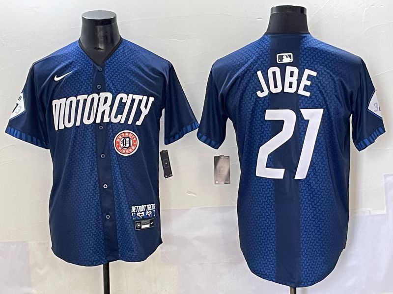 Men 2025 Detroit Tigers 21 Jobe Blue City edition Game Nike MLB Jersey style 6